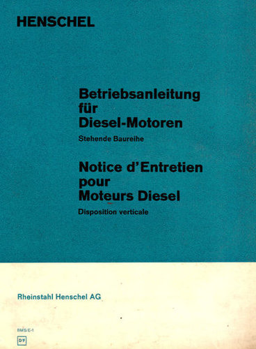Henschel   Betriebsanleitung für Diesel-Motoren