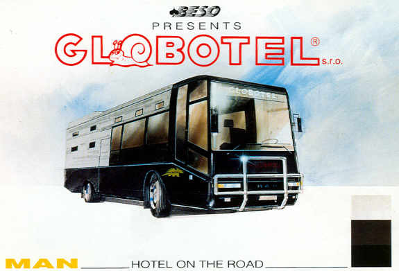 Postkarten Globotel - MAN-Hotelbus