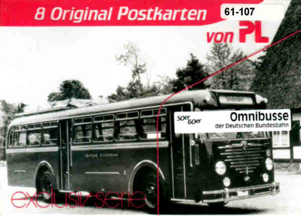 Postkarten Omnibusse Dt. Bundesbahn