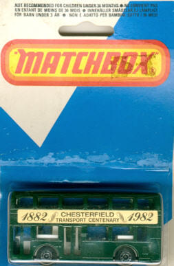 Matchbox London DD-Bus Chesterfield 1882-1982