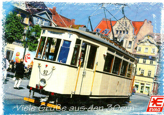 Postkarte Straba Traditionsbahn 1938 Erfurt
