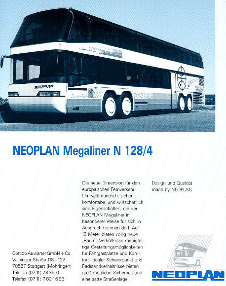 NEOPLAN-Megaliner N 128/4 -  Datenblatt