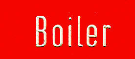 Bus- (Büro) Klebe-Schilder Boiler