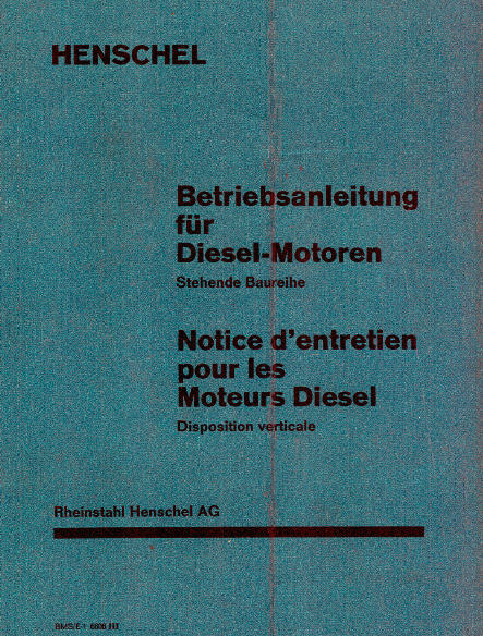 Henschel-Betriebsanleitung   für Diesel-Motoren